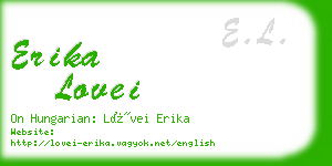 erika lovei business card